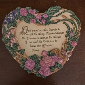 Bradford Exchange Serenity Prayer Plate Number 555.